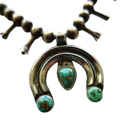 Vintage Navajo Squash Blossom Necklace