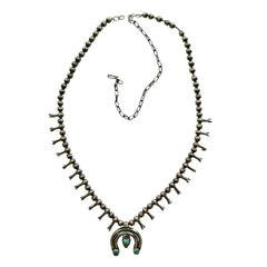 Vintage Navajo Squash Blossom Necklace