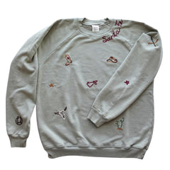 Santa Fe Chainstitch Sweatshirt Sage Green
