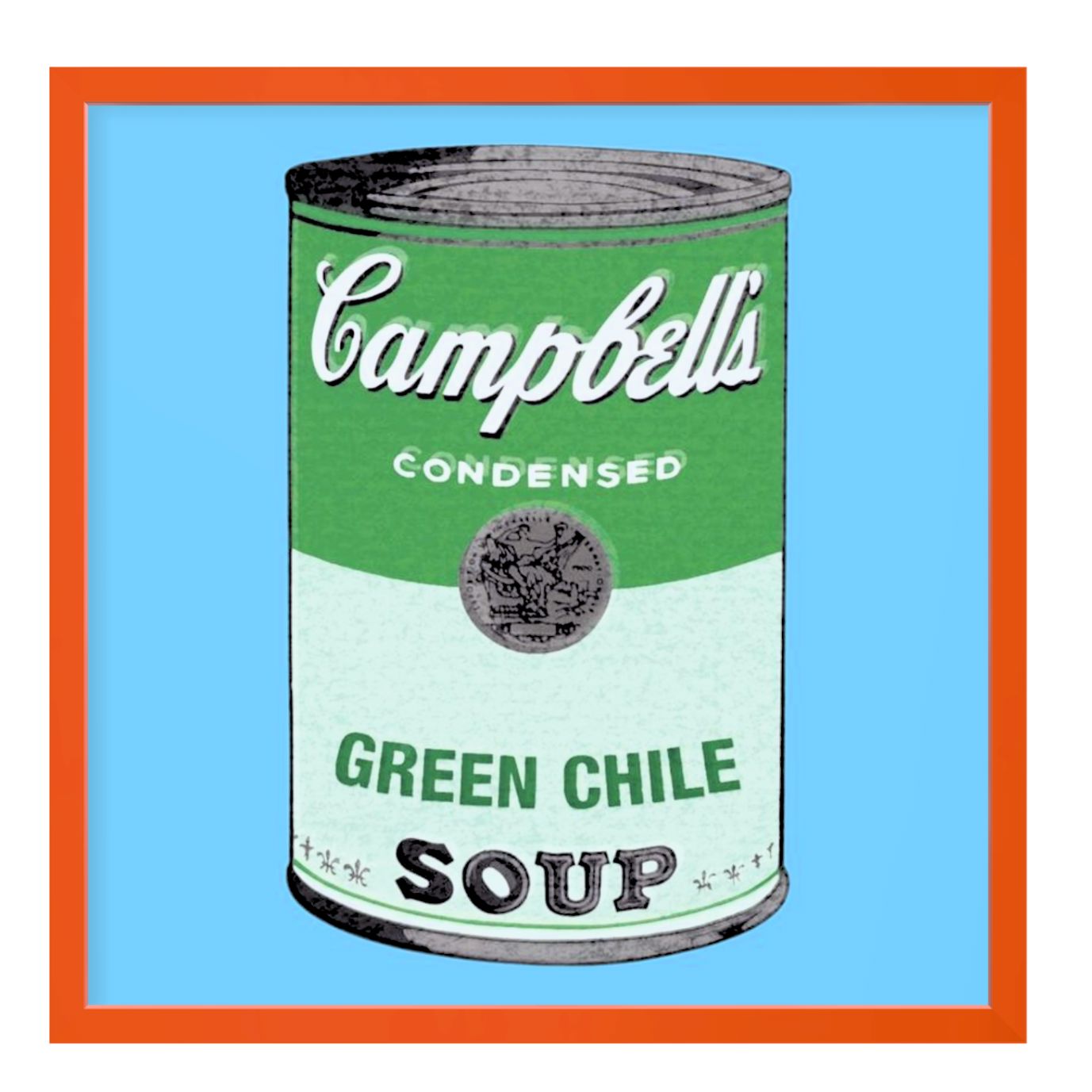 Red & Green Chile Soup Can Framed Print | Warhol New Mexico Art