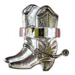 Brass Cowboy Boot Bandana Slide