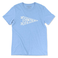 Santa Fe Pennant Flag T-Shirt Sky Blue