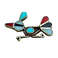 Small Vintage Zuni Roadrunner Pin
