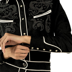 Women's Black Snap Button Shirt