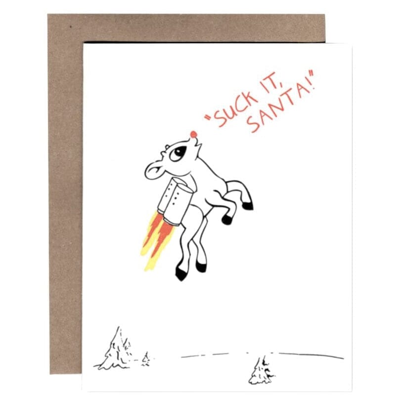 Suck It Santa Christmas Card