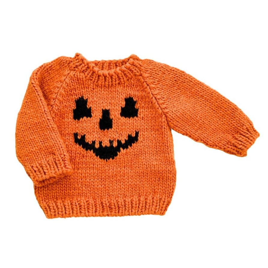 Halloween Jack-O-Lantern Kids Sweater Orange & Black