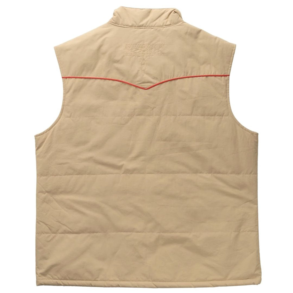 Mens Western Tan Brown Puffer Vest