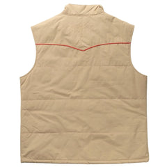 Mens Western Tan Brown Puffer Vest