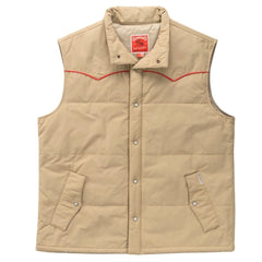 Mens Western Tan Brown Puffer Vest