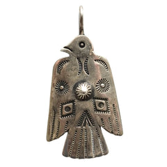 Buffalo Navajo Style Silver Thunderbird Pendant