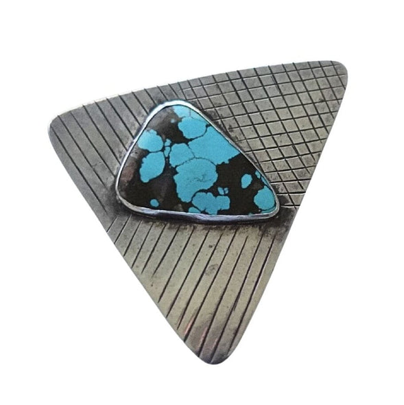 Vintage Bisbee Triangle Turquoise Pin