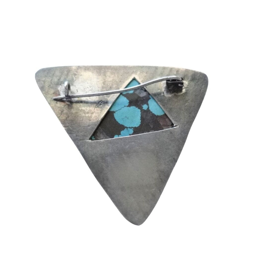 Vintage Bisbee Triangle Turquoise Pin