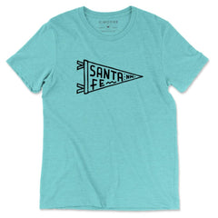 Santa Fe Pennant Flag T-Shirt Turquoise