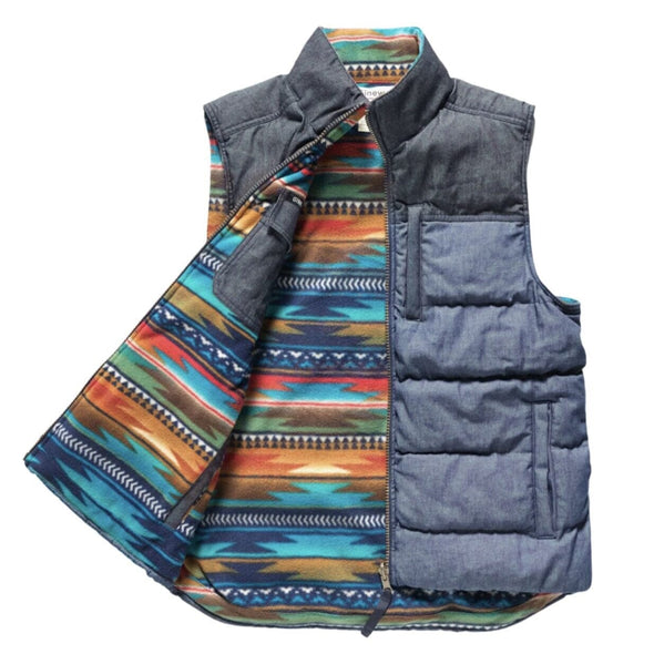 Reversible Denim & Fleece Vest