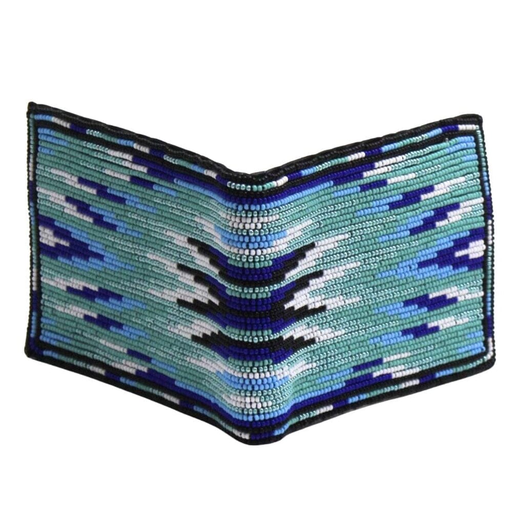 Beaded Leather Wallet