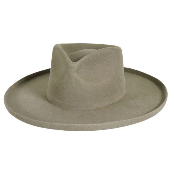 Wide Brim Fedora Hat Wool Felt