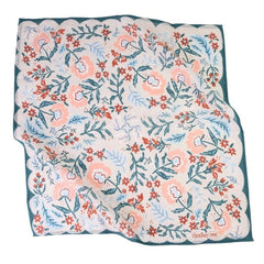 Screen Printed Bandana with Floral Pattern