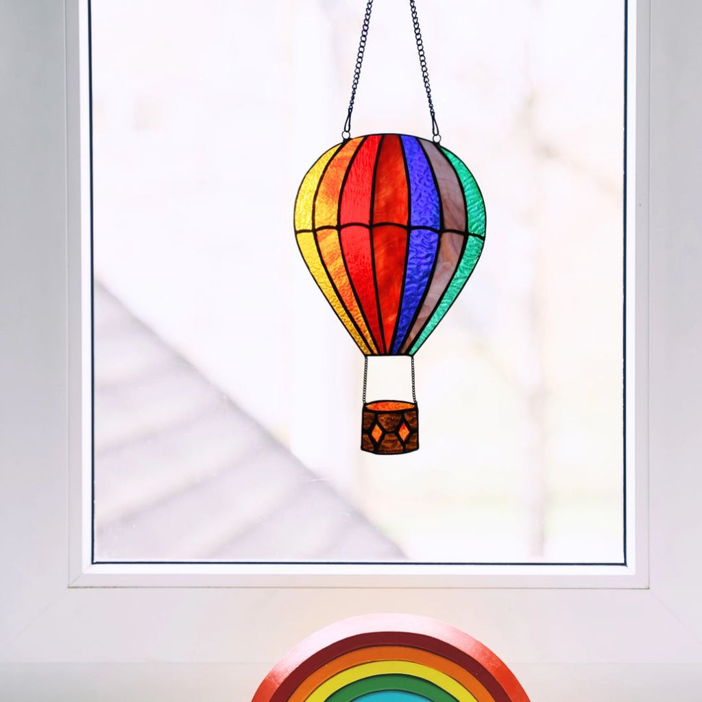 Stained Glass Hot Air Balloon Suncatcher