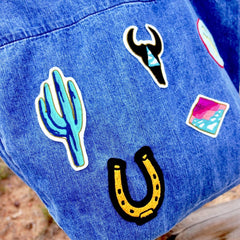 Southwest Denim Tote Bag