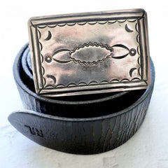 Old Navajo Chiseled Belt Buckle
