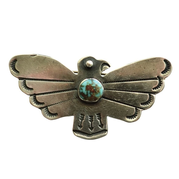 Old Thunderbird Pin with Bisbee Turquoise
