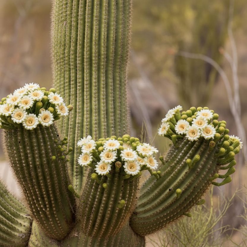Cactus Bloom Ceramic Ornament
