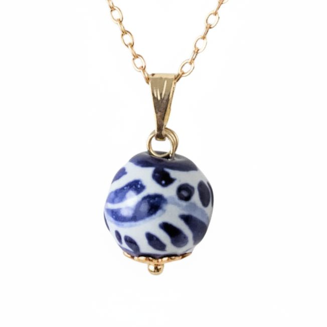 Blue & Gold Talavera Necklace