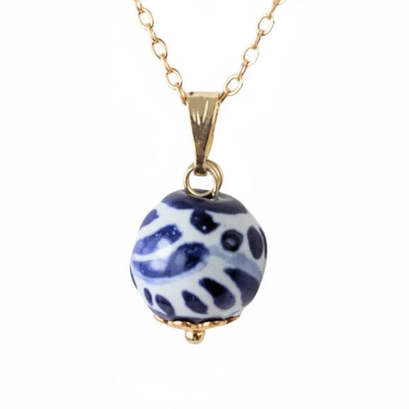 Blue & Gold Talavera Necklace