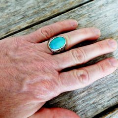 Mens Turquoise Thunderbird Ring