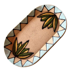 Agave Trinket Jewelry Dish Blue