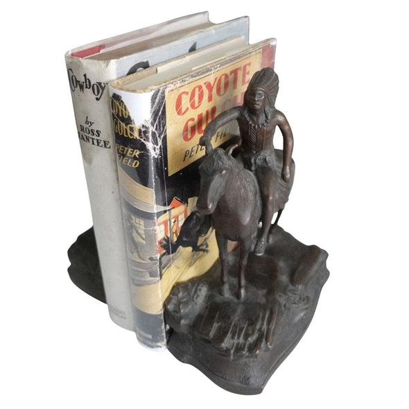 Indian Chief Vintage Bronze Bookends