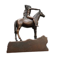 Indian Chief Vintage Bronze Bookends