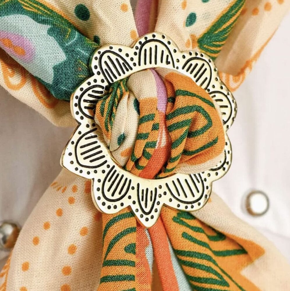 Brass Bandana Slide on Scarf