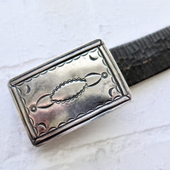 Old Navajo Chiseled Belt Buckle