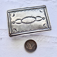 Old Navajo Chiseled Belt Buckle