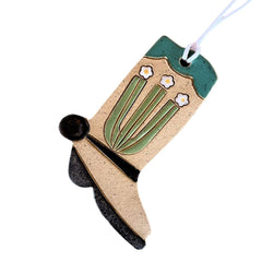 Ceramic Cowboy Boot Ornament