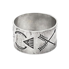 Stamped Cigar Band Ring