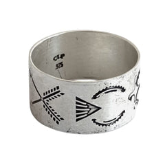 Stamped Cigar Band Ring
