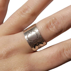 Stamped Cigar Band Ring