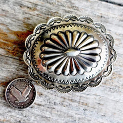 Sterling Silver Concha Belt Buckle