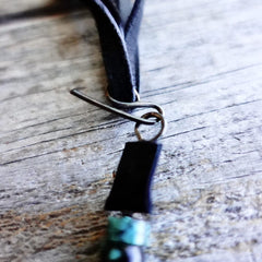 Turquoise & Onyx Cross Necklace
