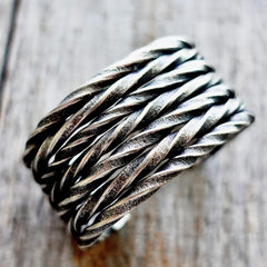 Twisted Wires Mens Cuff by Aaron Anderson