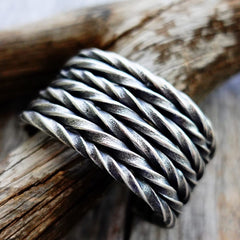 Twisted Wires Mens Cuff by Aaron Anderson