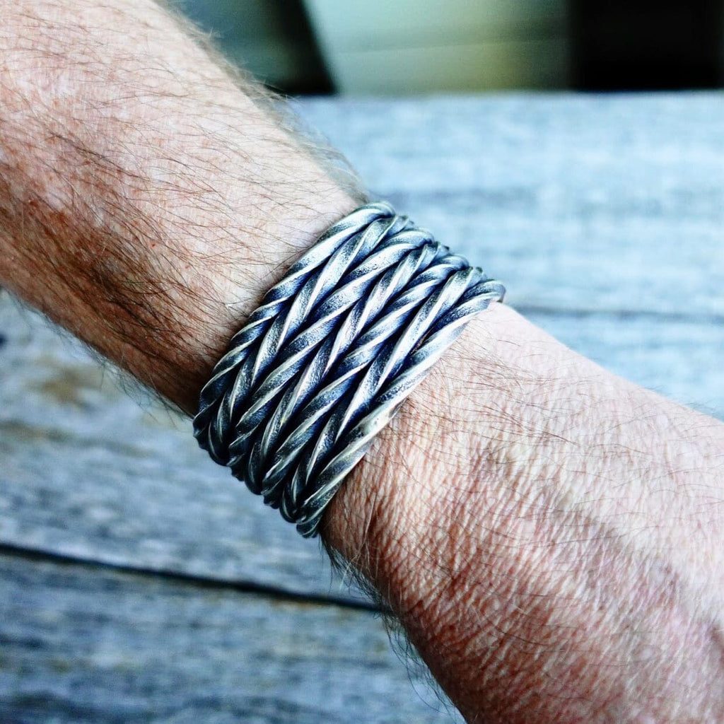 Twisted Wires Mens Cuff by Aaron Anderson