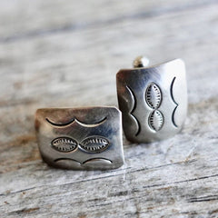 Vintage Navajo Silver Cufflinks