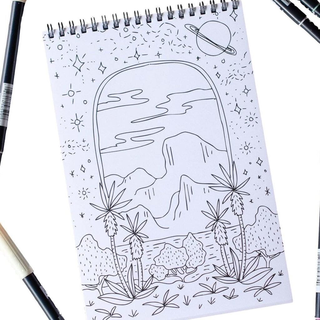 Desert Landscapes Coloring Book