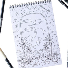 Desert Landscapes Coloring Book