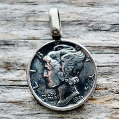 Old Mercury Dime Pendant