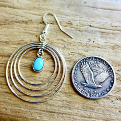 Spiral Turquoise Earrings