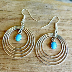 Spiral Turquoise Earrings